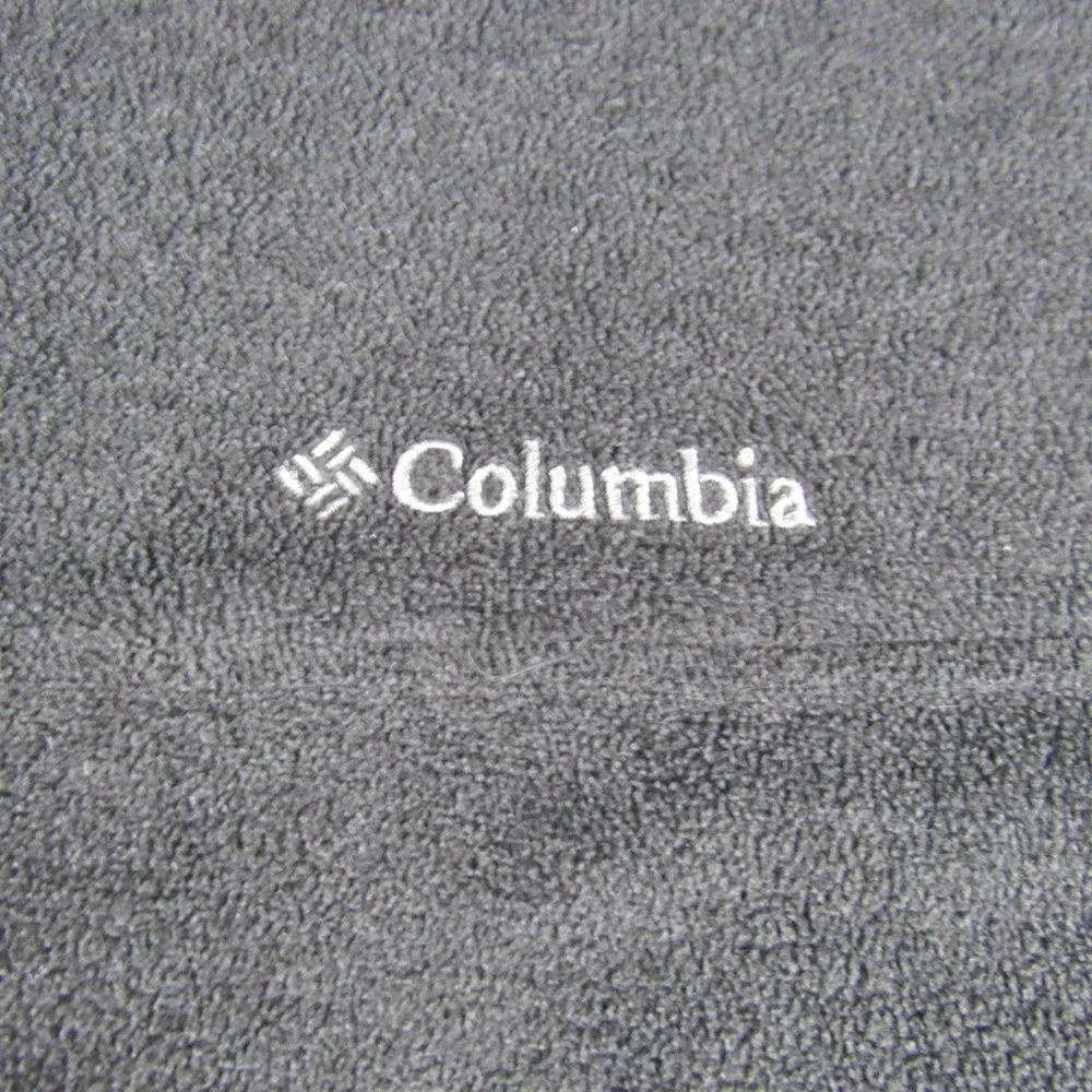 Columbia Fleece Jacket Mens L Gray Full Zip Mock Neck Outdoor‎ Pocket
